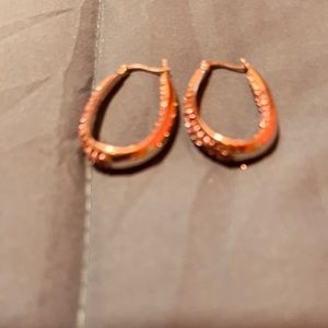 Sterling silver earrings with purple bling